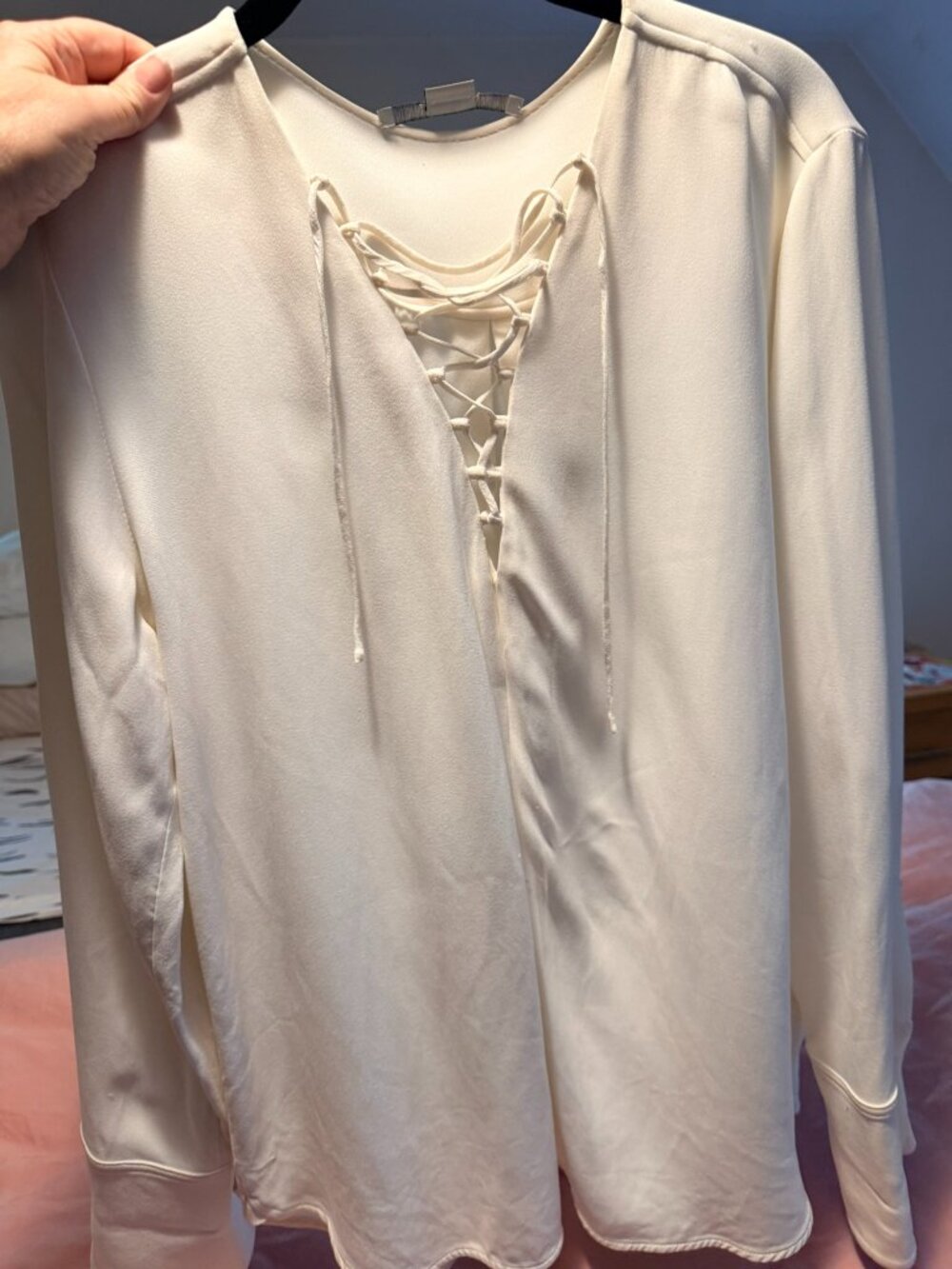Stella McCartney, cream silk bohemian top